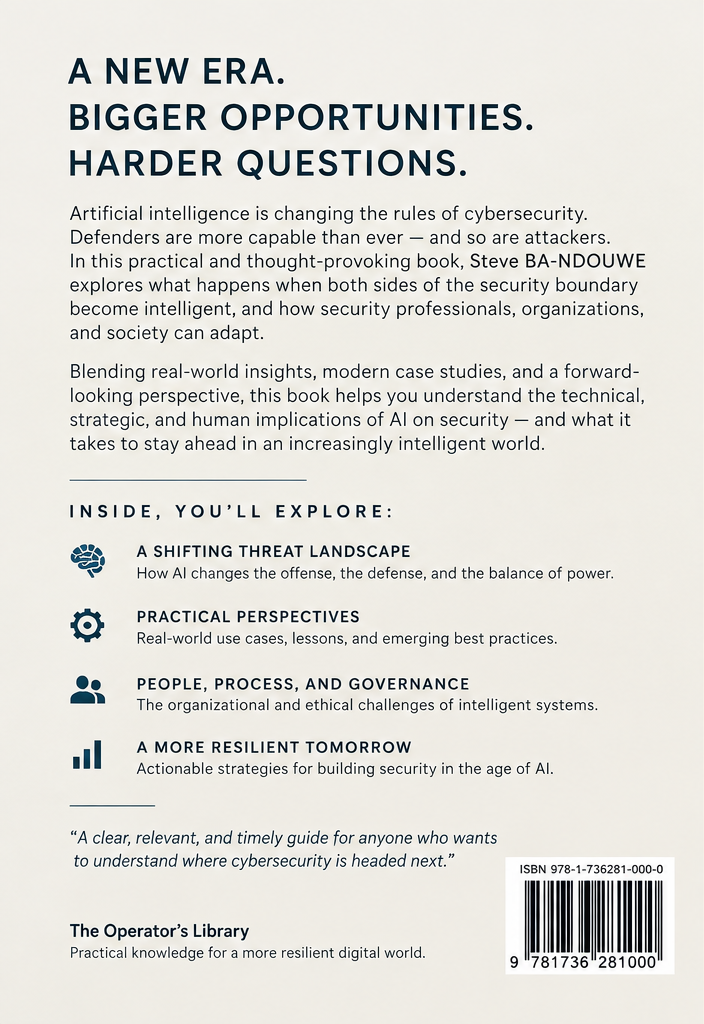 QUATRIÈME DE COUVERTURE: Security in the Age of AI