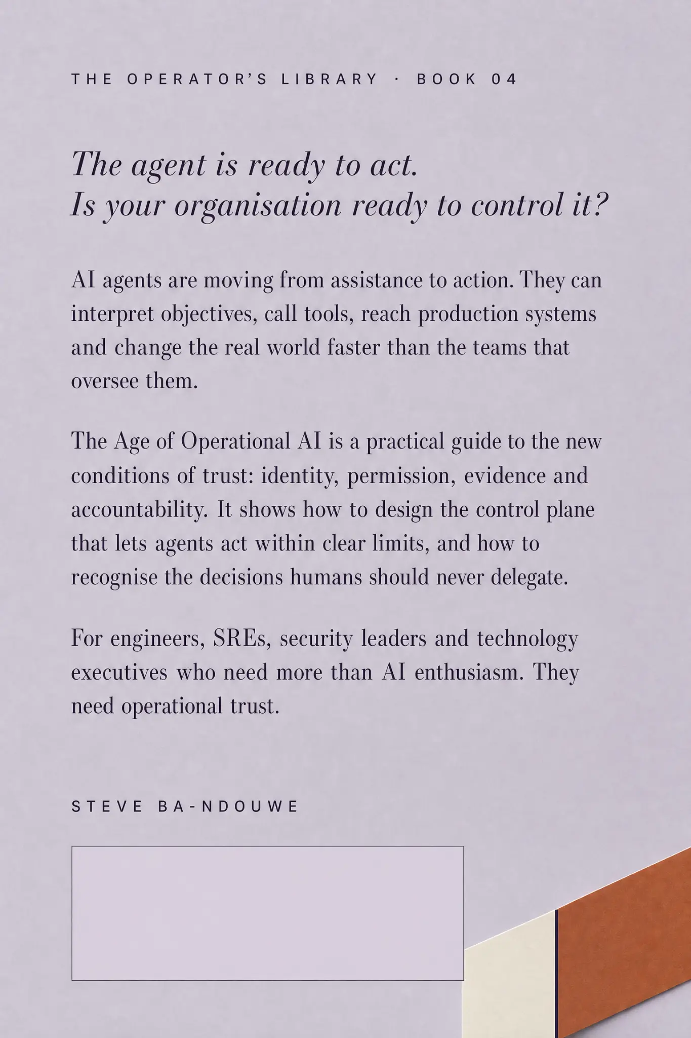 QUATRIÈME DE COUVERTURE: The Age of Operational AI
